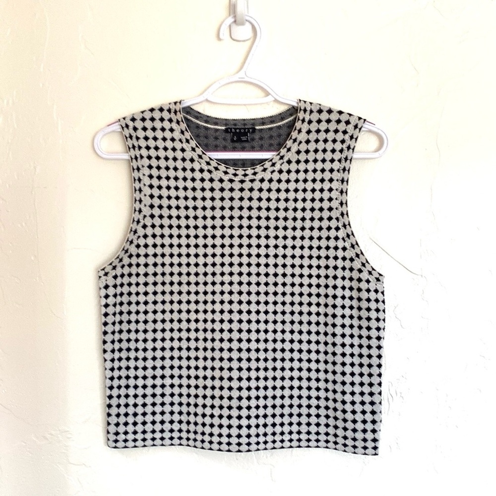 Theory Houndstooth Sleeveless Top